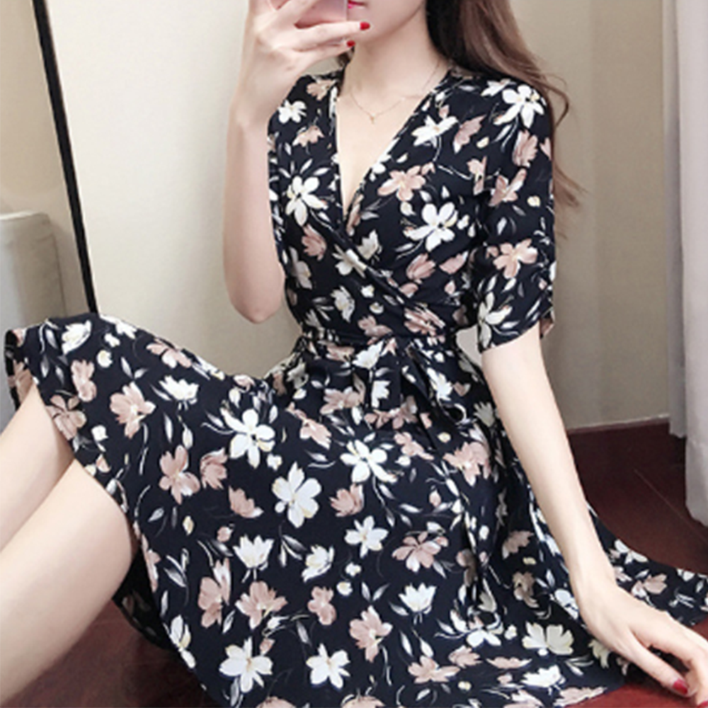 봄 원피스 여성 여름 가을 바캉스 휴양지 예쁜 중년 꽃무늬 오피스룩 플라워 데이트 하객 이미지 1