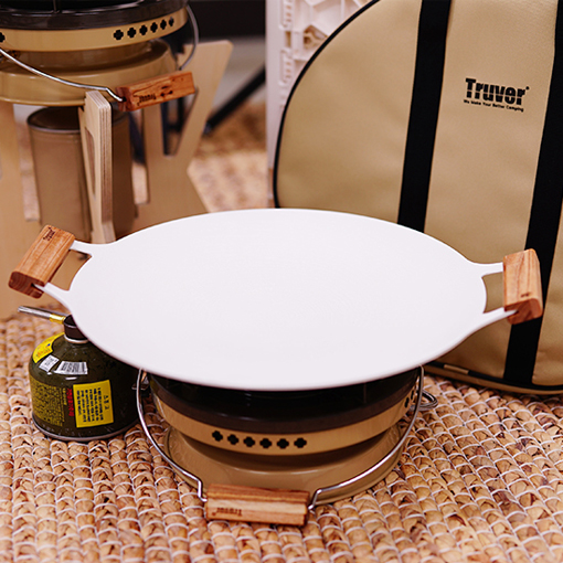 트루버 우유니 캠핑 그리들 팬 세라믹 이중코팅 컬러 불판 캠핑용