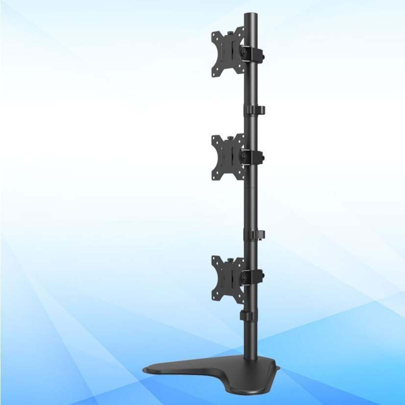 상하듀얼모니터암 세로 수직 트리플 모니터 거치대 받침대