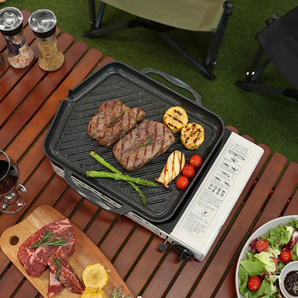 스노우라인 국산 인덕션그리들 30cm 인덕션 가스버너 겸용