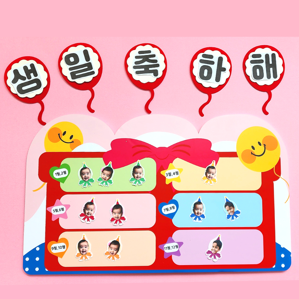 어린이집 생일판 유치원 신학기 환경 게시판 꾸미기 - 상품 이미지