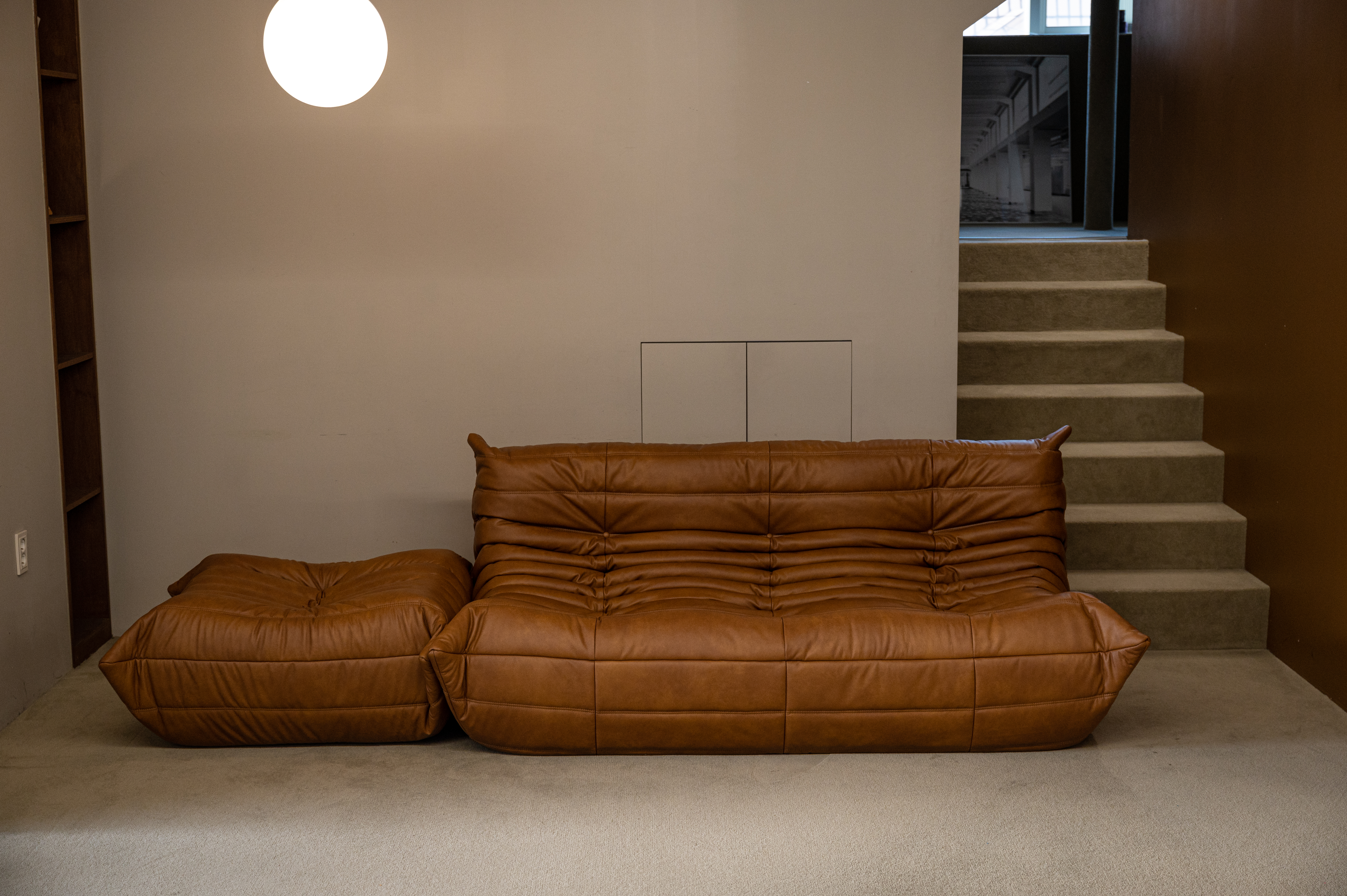 PH 17 3인용 가죽모듈쇼파 이태리 내추럴 통가죽 천연면피 소가죽 (전체가죽) 번데기소파 빈백쇼파 빈티지가죽