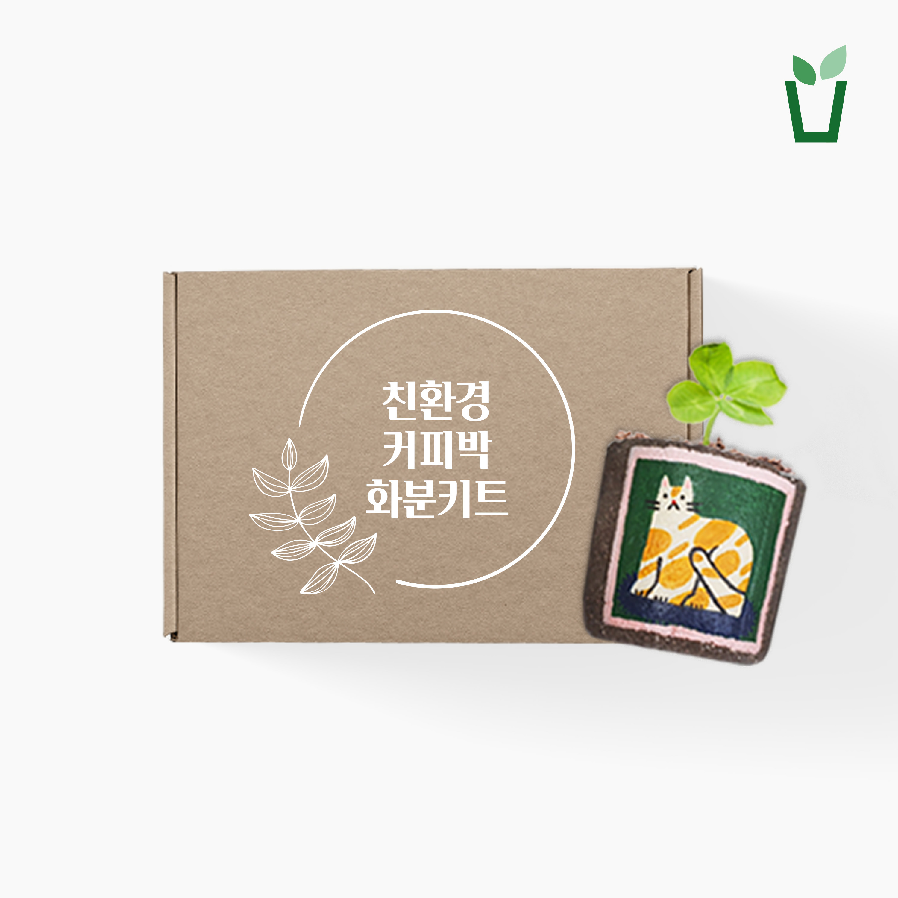 커피박 화분 만들기 키트 DIY 친환경 환경교육 업사이클링 커피찌꺼기 자연에버리다 - 상품 이미지