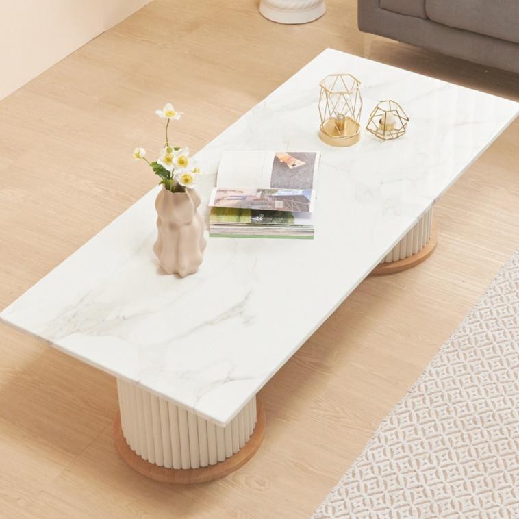 높은좌식테이블 대리석좌탁 화이트소파테이블 마블테이블