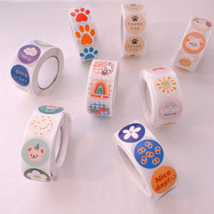 롤 스티커 스꾸 구디백 선물 포장 답례품 원형 스티커 나이스데이 실사용 후기 | 효과 있을까? - 상품 이미지 4