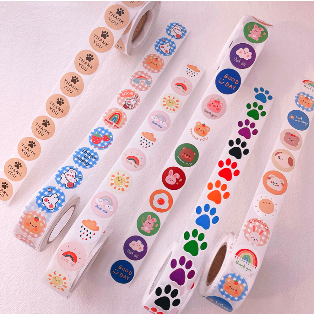 롤 스티커 스꾸 구디백 선물 포장 답례품 원형 스티커 나이스데이 이미지 3