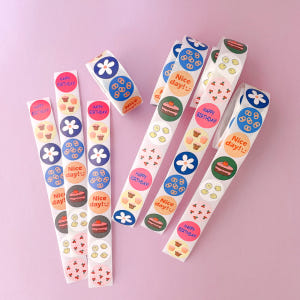 롤 스티커 스꾸 구디백 선물 포장 답례품 원형 스티커 나이스데이 실사용 후기 | 효과 있을까? - 상품 이미지 1