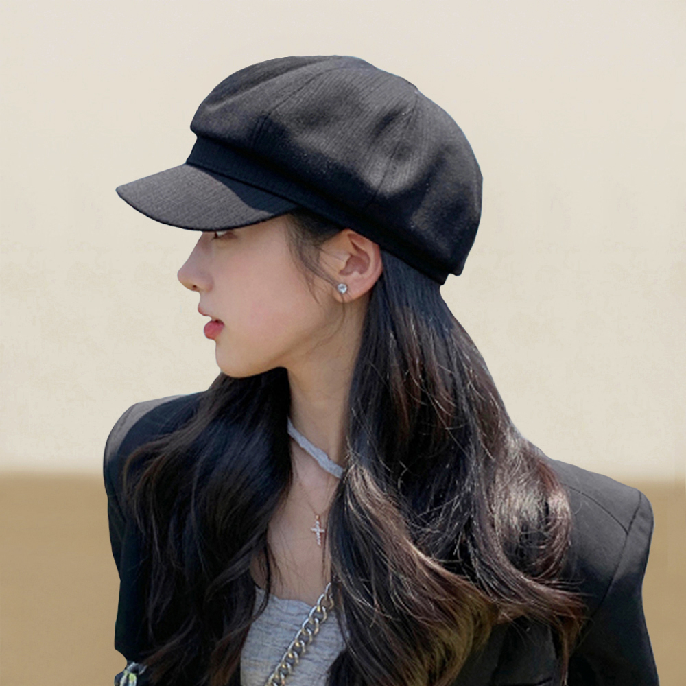 캐쥬얼 여성 빵모자 팔각모 뉴스보이 헌팅캡 모자 - 메인 이미지