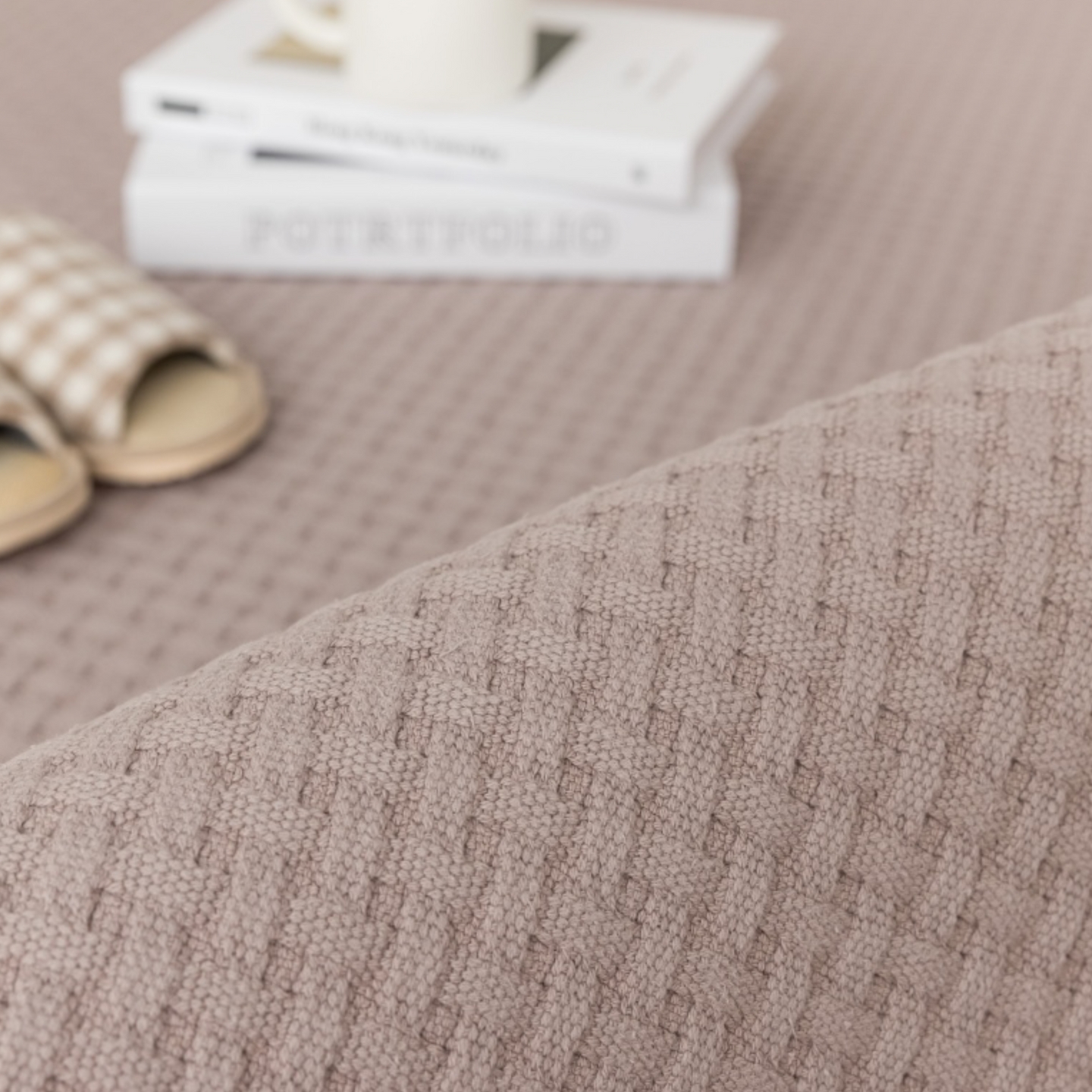 체크 코튼 러그 사계절 미니 순면 러그 카페트 100x150