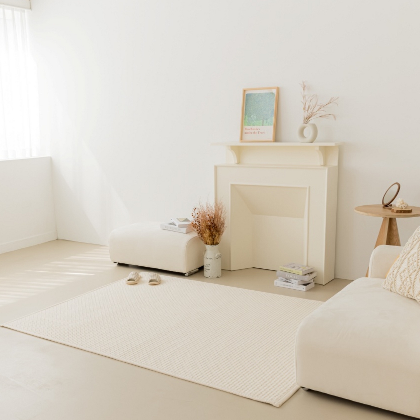 체크 코튼 러그 사계절 미니 순면 러그 카페트 100x150