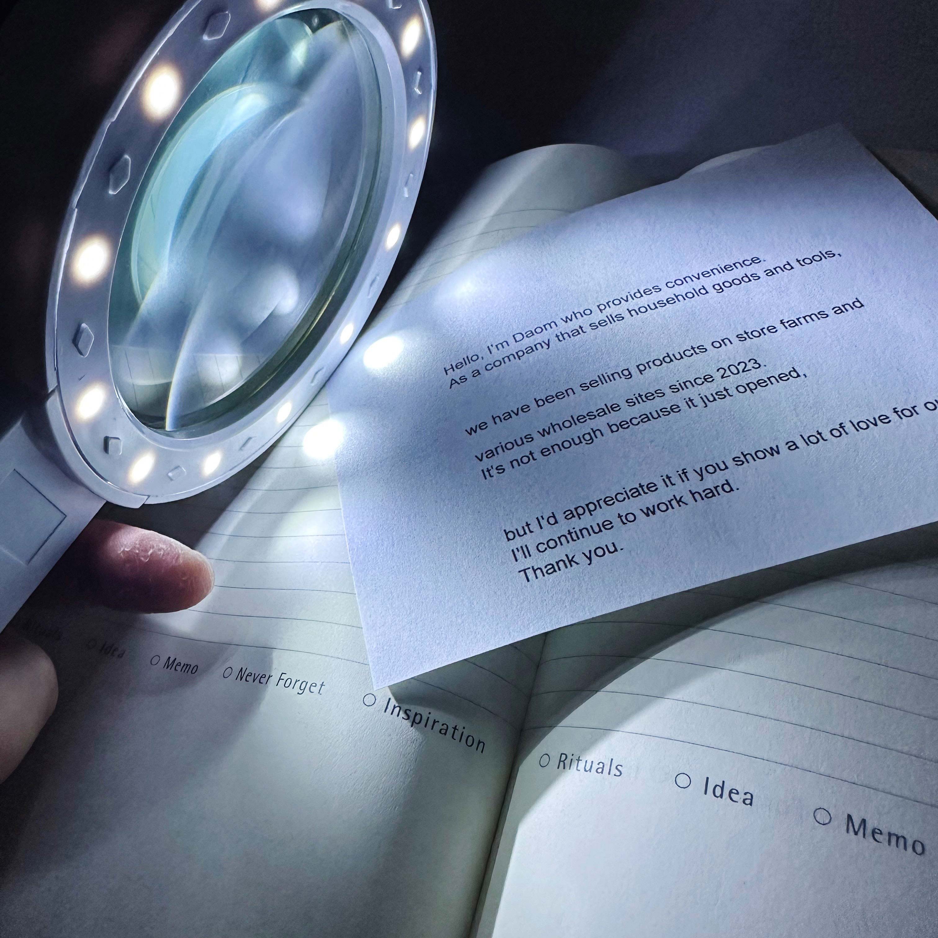 확대경 시계 폰 보석 수리 돋보기  LED12개 - 상품 이미지