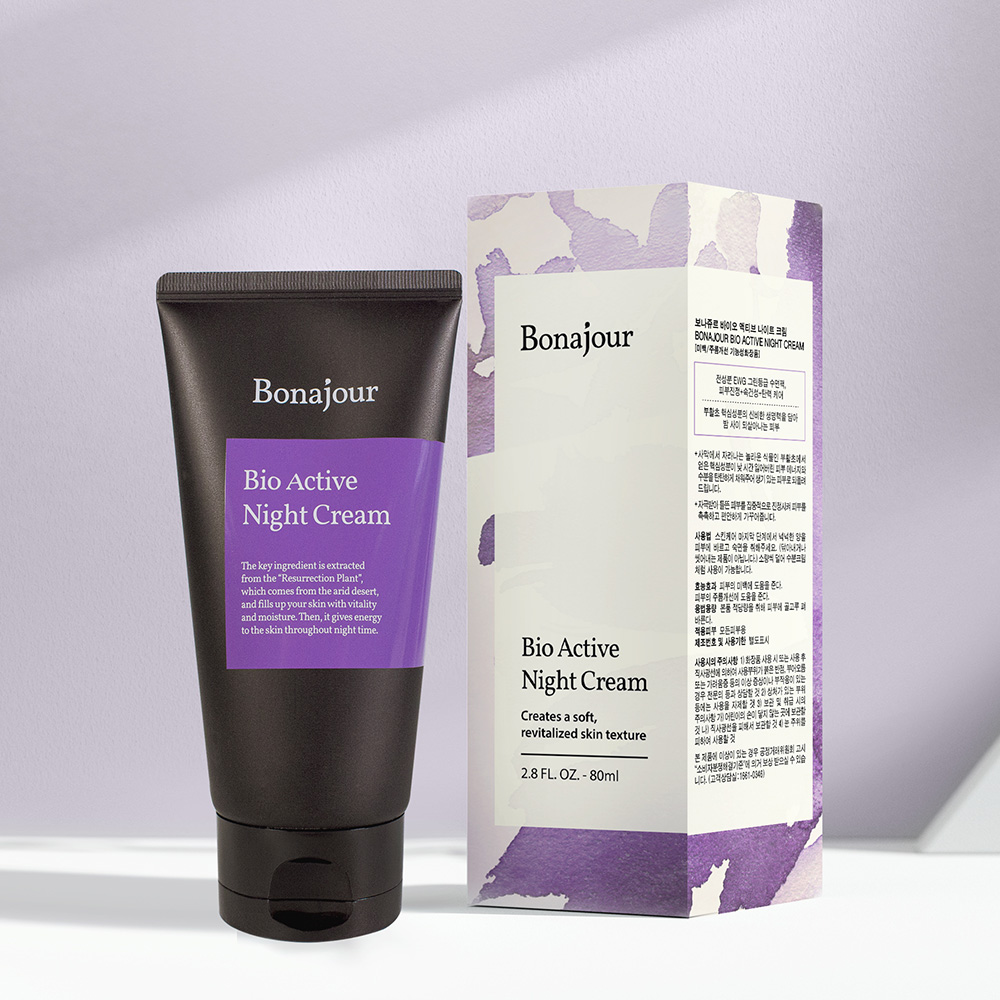 보나쥬르 비건 부활초 숙면크림 /  주름탄력케어 글리세릴글루코사이드 나이트 크림 80ml - 상세 이미지 4