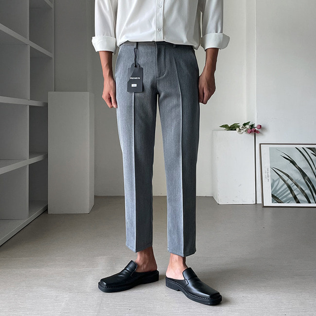 남자 코너코 사계절 9부 10부 히든밴딩 스판 슬랙스 바지 - 상세 이미지 2