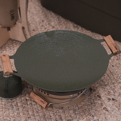 트루버 우유니 캠핑 그리들 팬 세라믹 이중코팅 컬러 불판 캠핑용