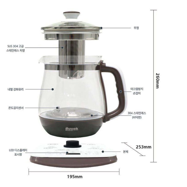 전기 유리 약탕기 가정용 약탕기 대용량 약탕기 중탕기