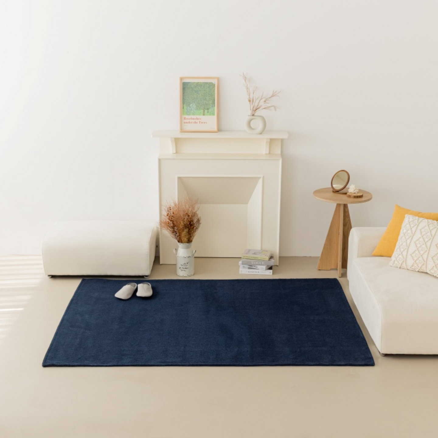 [포그니] 러그 워셔블 거실러그 사계절 단모 거실카페트 150x200