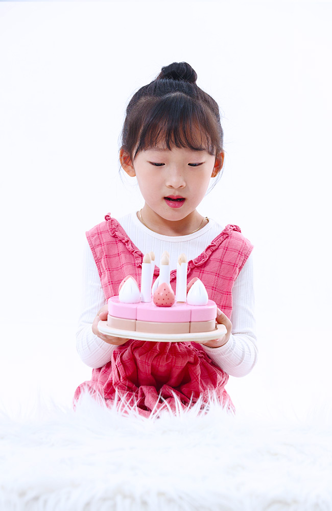 캐스비 빅토리아딸기케이크 원목케이크 유아 어린이 소꿉 역할놀이 이미지 7
