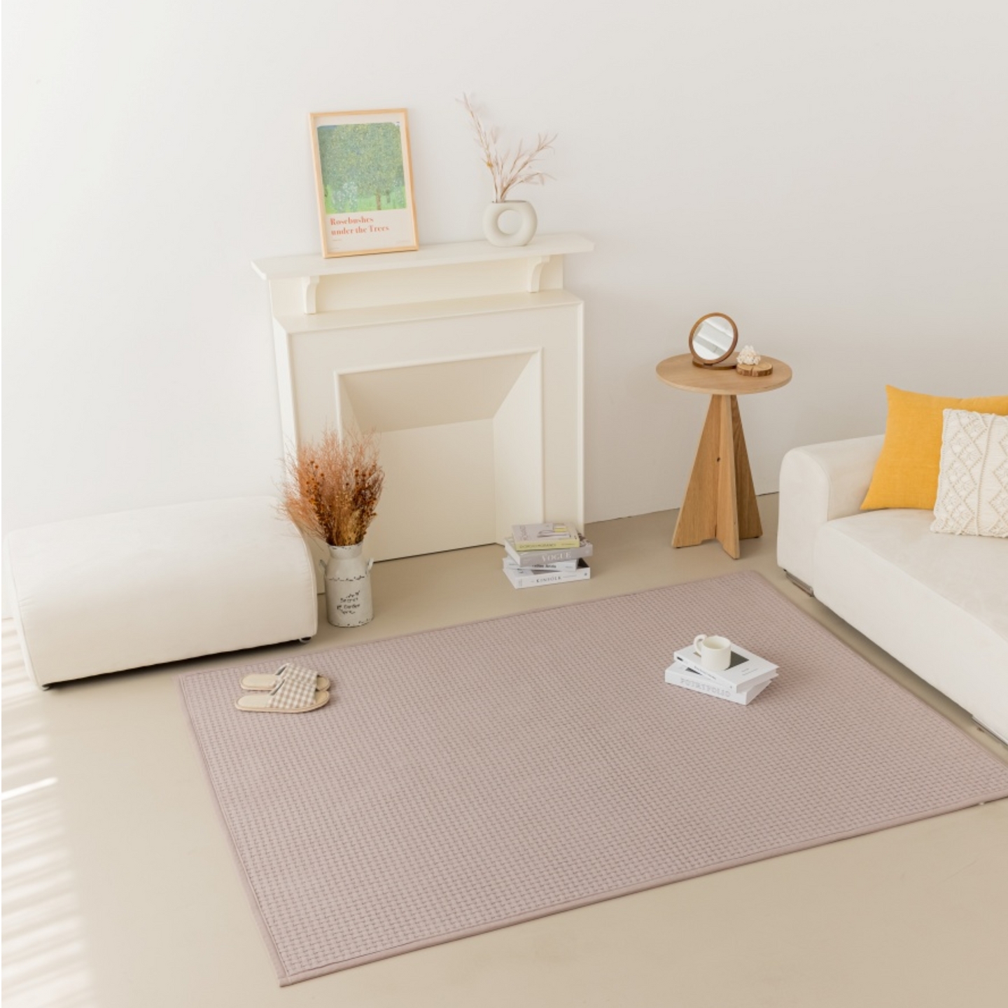 체크 코튼 러그 사계절 미니 순면 러그 카페트 100x150