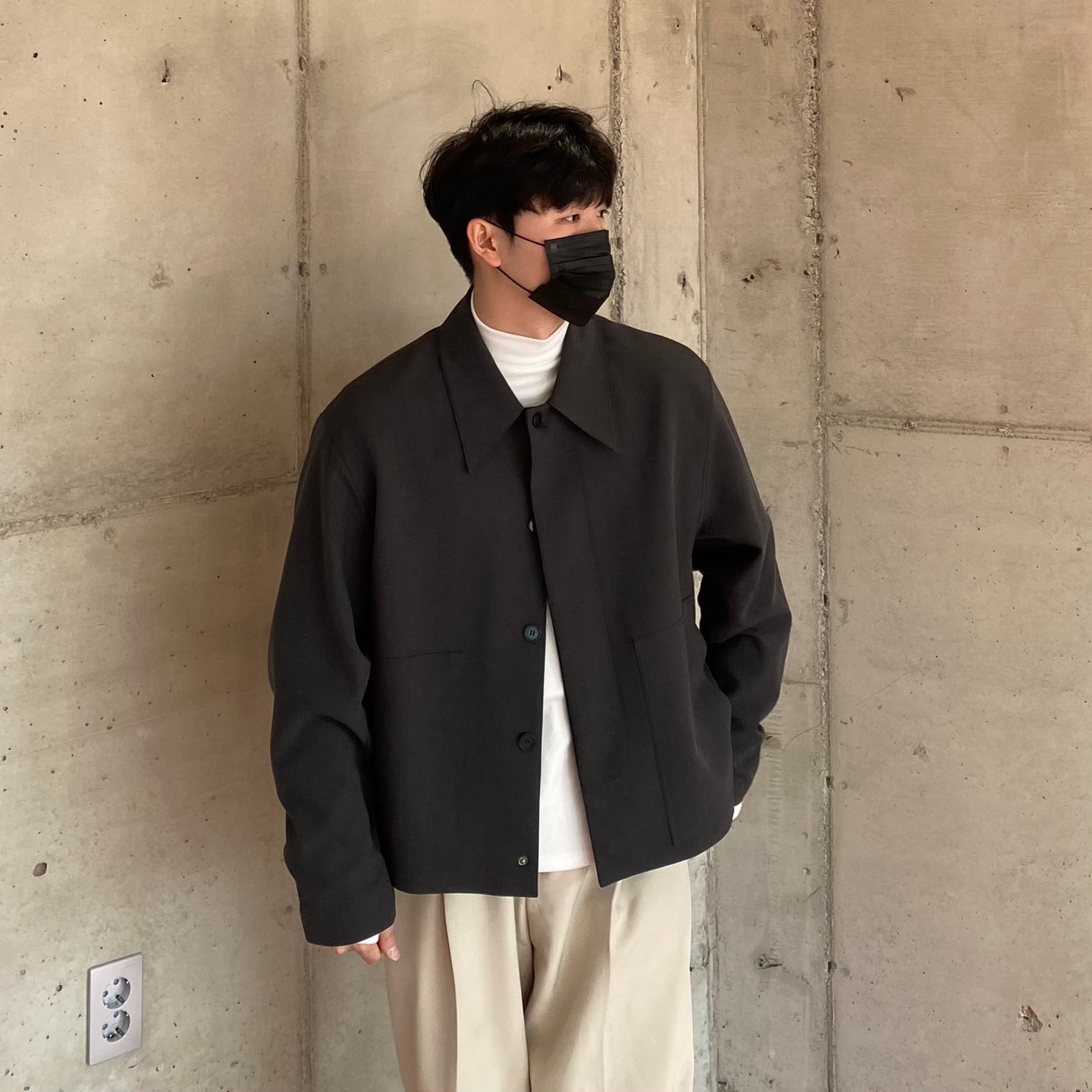 Hidden Out Crop Blazer 히든 아웃 포켓 크롭 블레이저 자켓 3Color - 상품 이미지