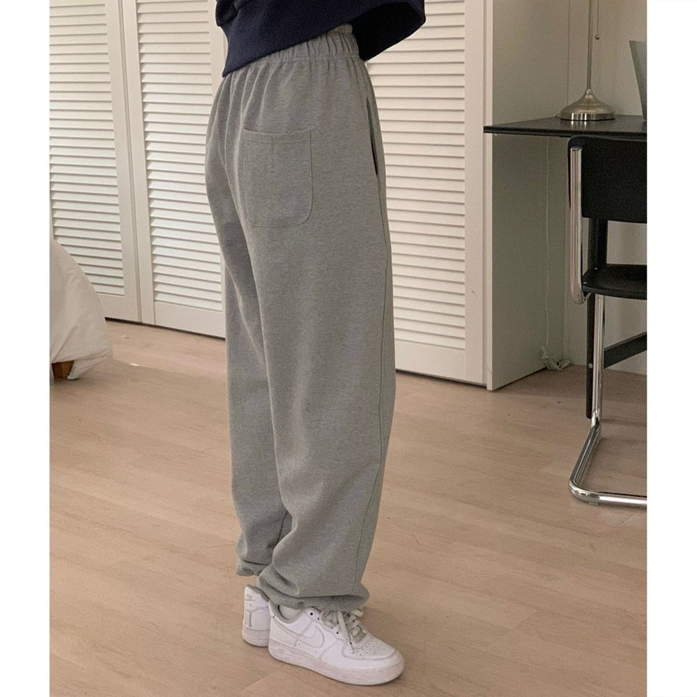 인기조거팬츠 s/s 쭈리 오버무드 봄 신상 루즈 와이드핏  밑단 스트링 조거 투웨이 밴딩 팬츠 4color 제품 이미지