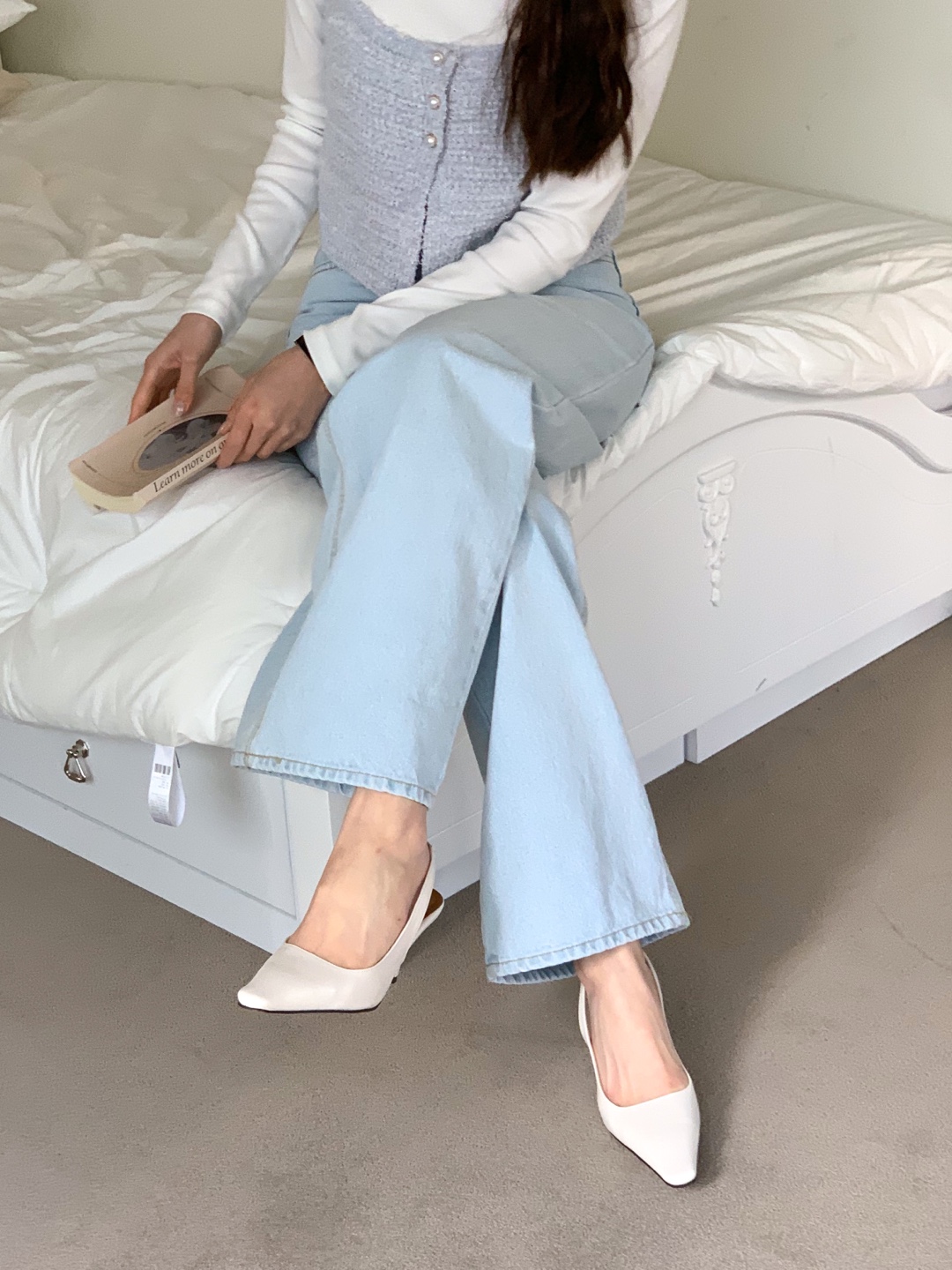 (225-250) 데일리 페미닌 여성스러움 쿠션 슬림 슬링백 하이 힐 7cm 상세 이미지 12