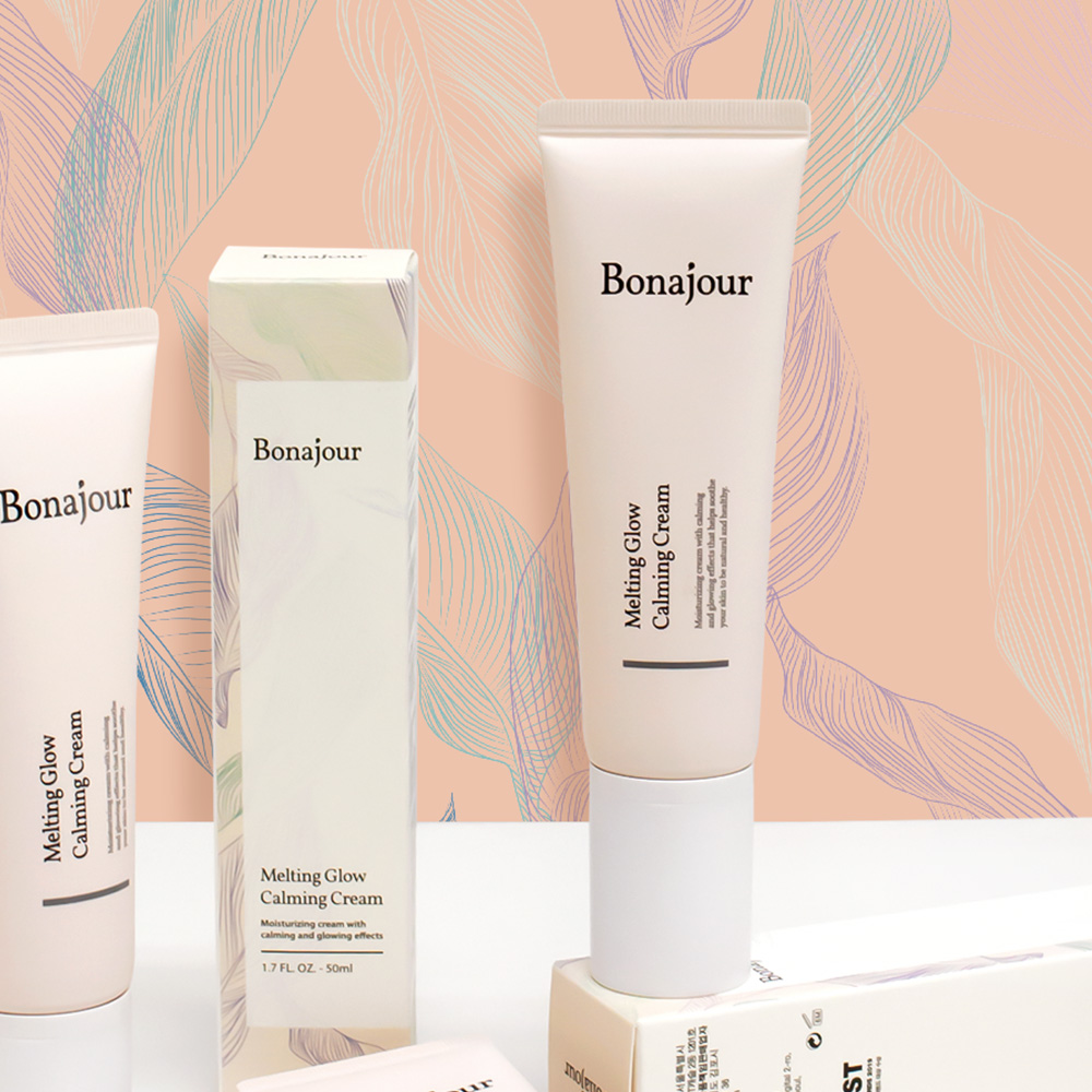 보나쥬르 비건 멜팅 글로우 카밍 크림 / 민감피부 윤광 광채 보습크림 50ml - 상세 이미지 5