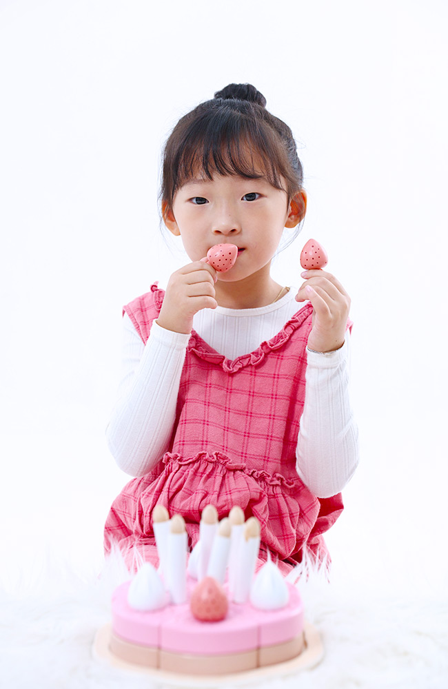 캐스비 빅토리아딸기케이크 원목케이크 유아 어린이 소꿉 역할놀이 이미지 6