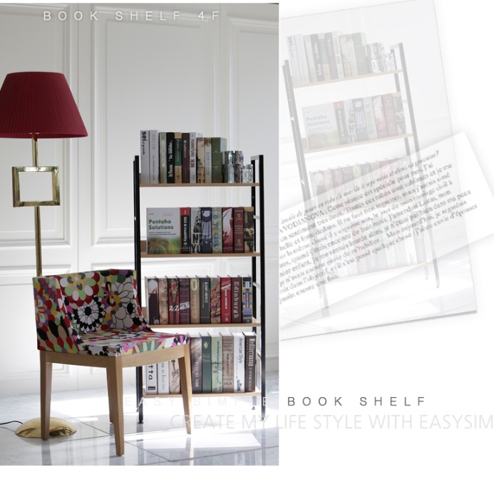 작은 선반 사다리형 선반 거실 선반장 시스템 벽 선반 장 - 상세 이미지 2