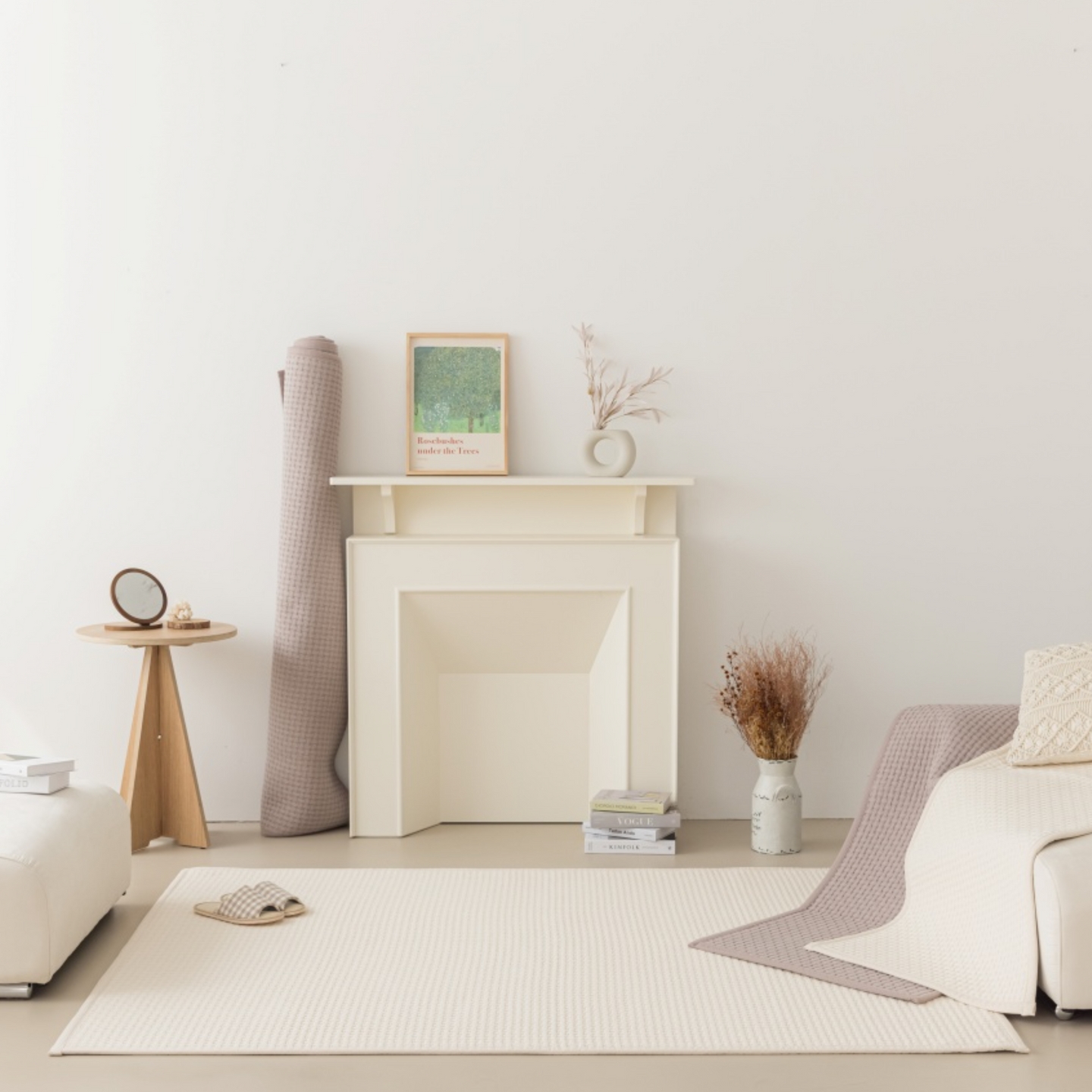 체크 코튼 러그 사계절 미니 순면 러그 카페트 100x150