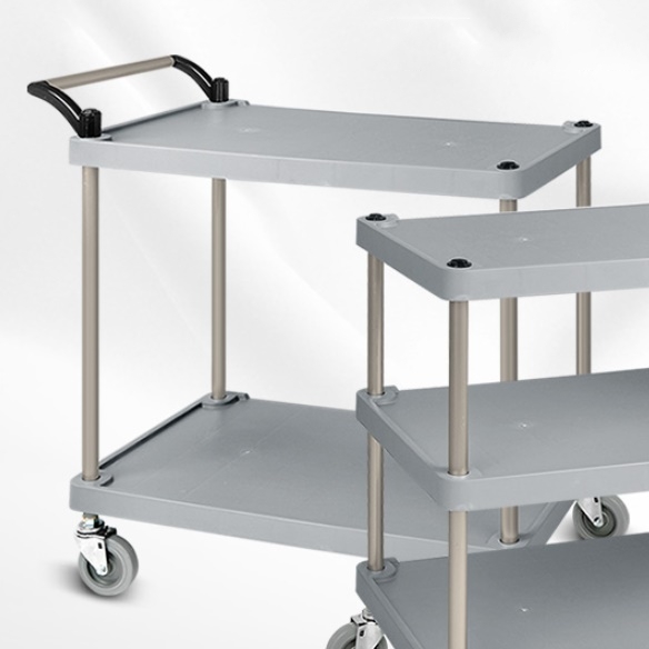 업소용 핸드카 음식 운반 식당용 카트 2단 중 플라스틱 대차