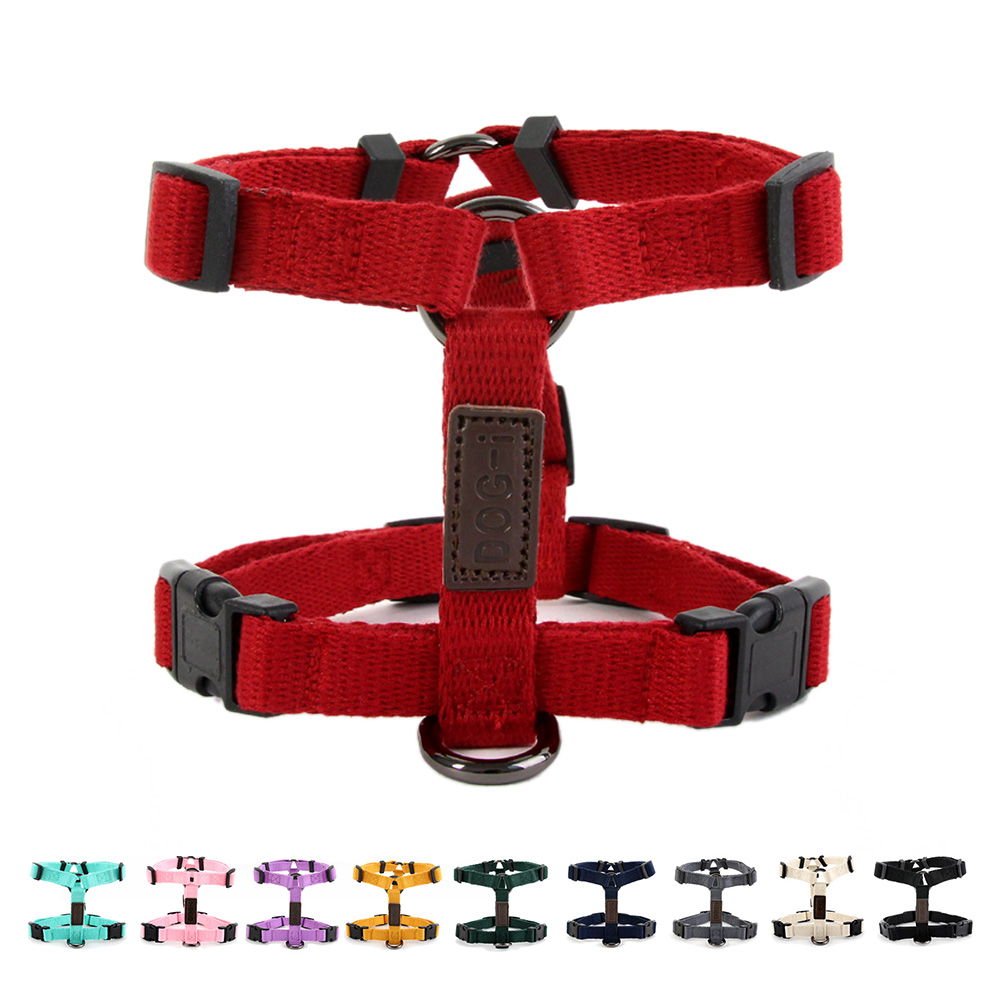 강아지 가슴줄 캐시미어 H형 하네스 레드 XS