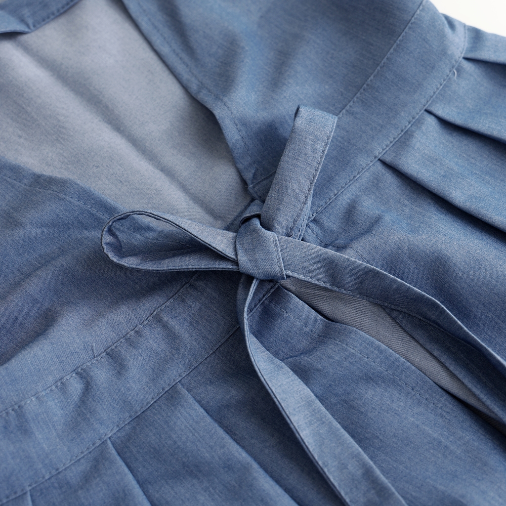 [미소쌤] 플레어 앞치마 원피스 예쁜 미용 프릴 어린이집 보육교사