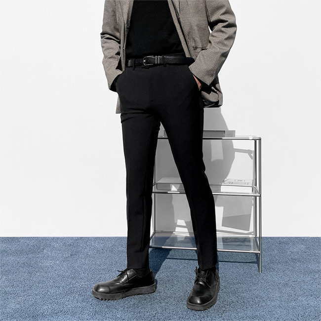 남자 코너코 사계절 9부 10부 히든밴딩 스판 슬랙스 바지 - 상세 이미지 3