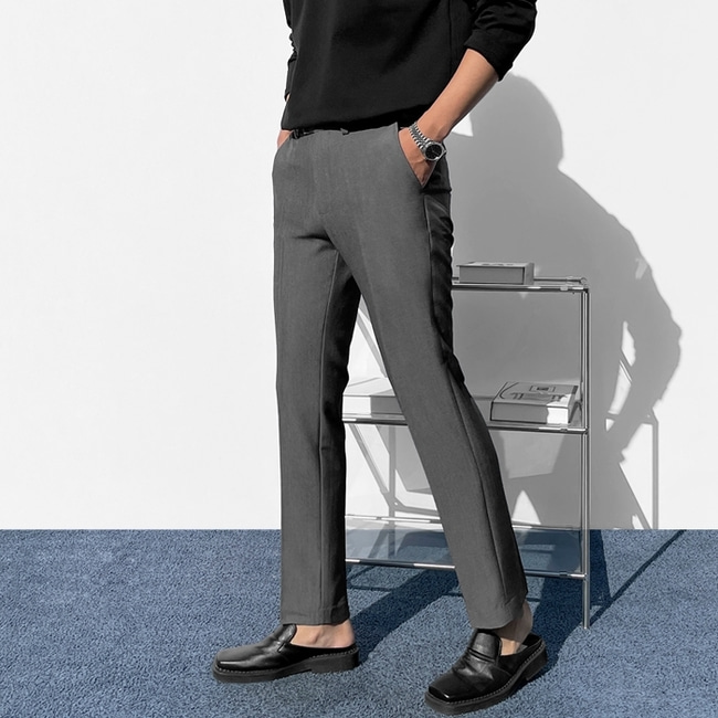 남자 코너코 사계절 9부 10부 히든밴딩 스판 슬랙스 바지 - 상품 이미지