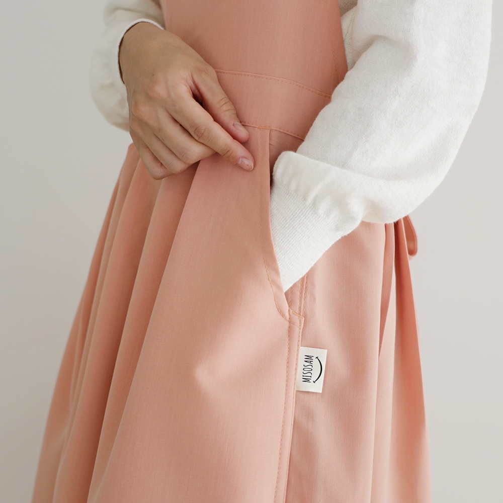 [미소쌤] 플레어 앞치마 원피스 예쁜 미용 프릴 어린이집 보육교사