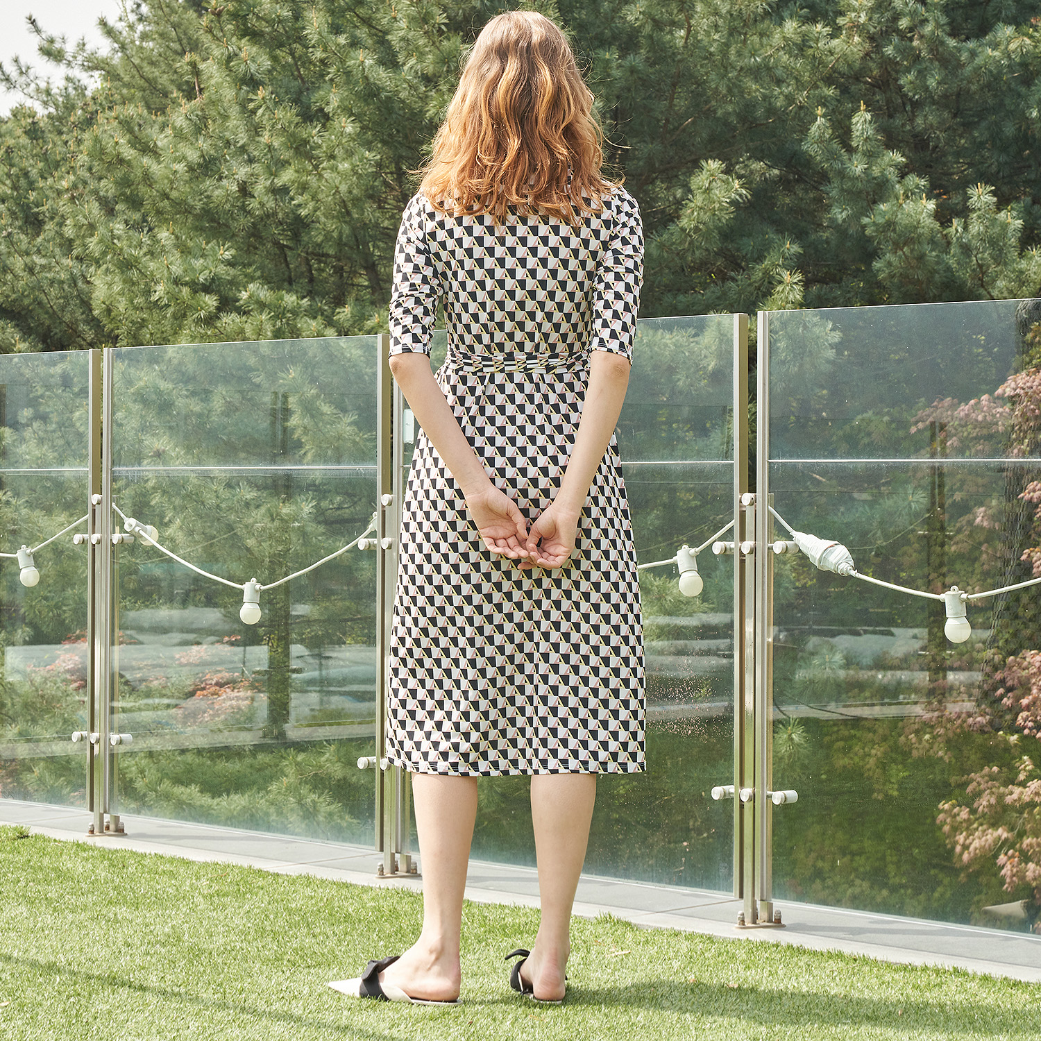 Lipbbam 바이립밤 크레오라 데로시 카라 3/4 롱랩 져지 롱 드레스 랩 원피스LDM11DF 이미지 4