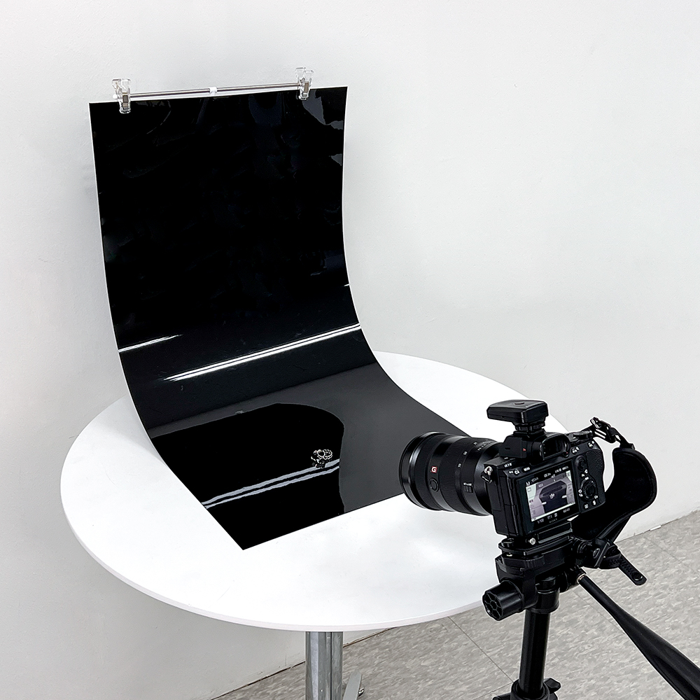 pvc 배경지 거치대 제품 사진 뒷배경 촬영 스탠드 T자 화이트 40x75cm 이미지 7