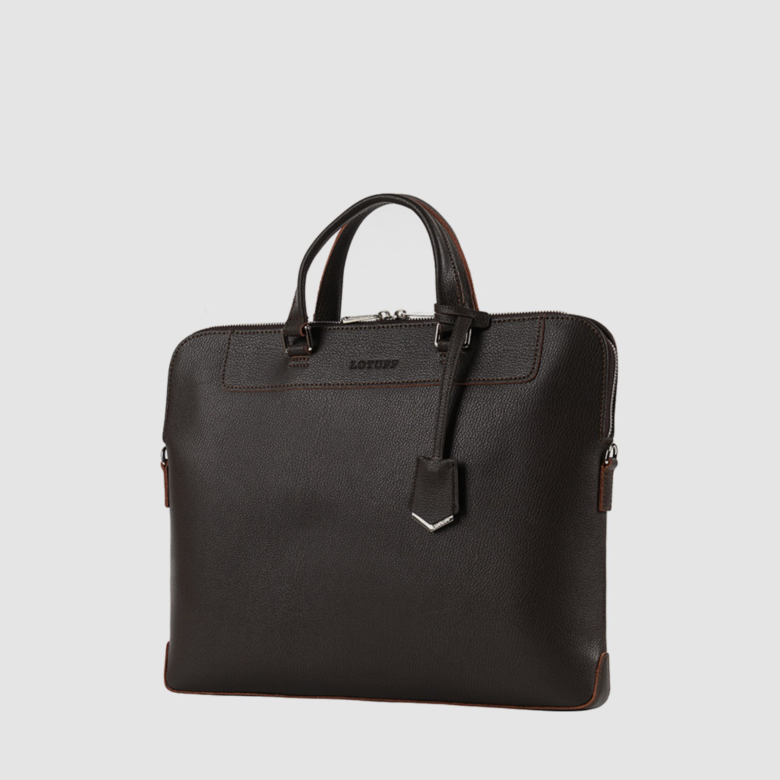 남자 가죽 서류가방 로터프 LO-0126 DBR 딥브라운
