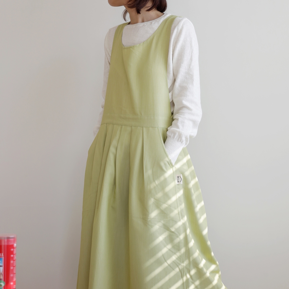 [미소쌤] 플레어 앞치마 원피스 예쁜 미용 프릴 어린이집 보육교사