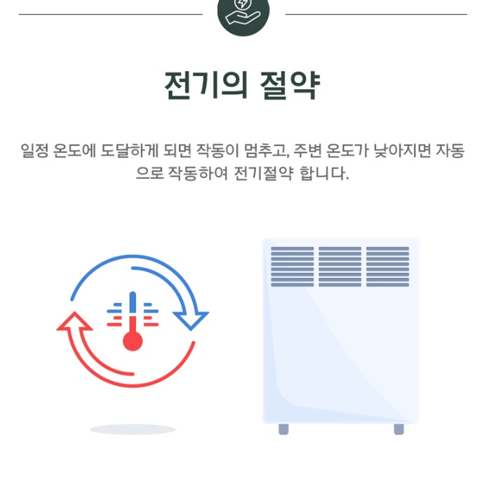 화장실전기히터 전기방열기 벽걸이컨벡터 소형 벽걸이라디에이터 - 상세 이미지 3