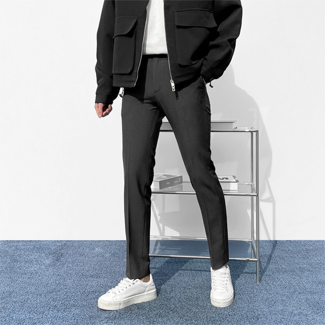 남자 코너코 사계절 9부 10부 히든밴딩 스판 슬랙스 바지 - 상세 이미지 4