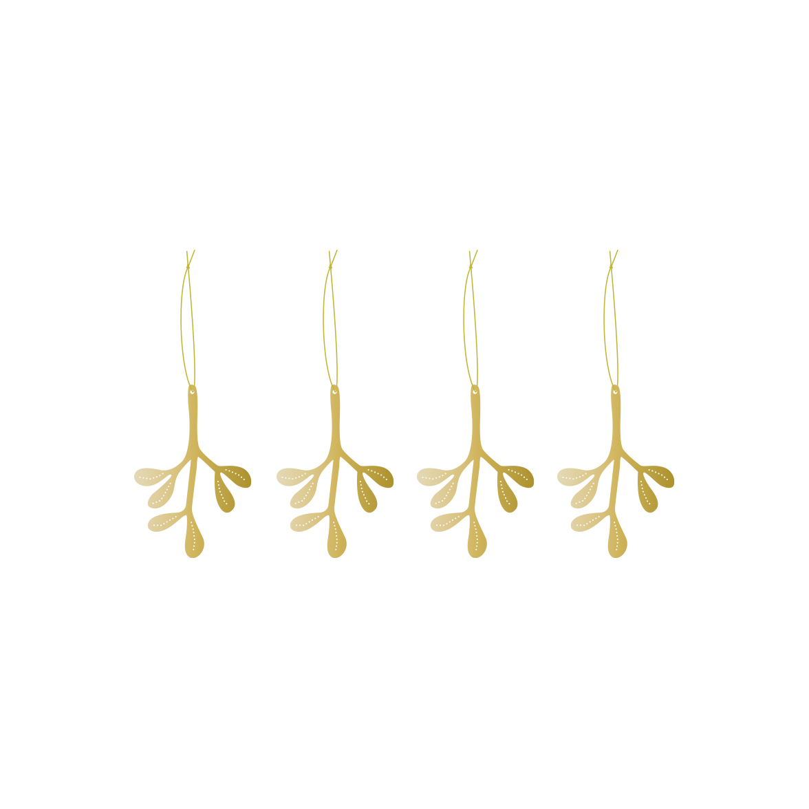 Cooee Design 쿠이디자인 쿠이 바우블 브라스 4개 세트 Mistletoe : 노르딕네스트