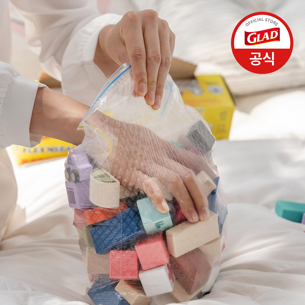 글래드 늘어나는 매직백 샌드위치 지퍼백 비닐팩 S(소형), 100매, 3개 이미지 6