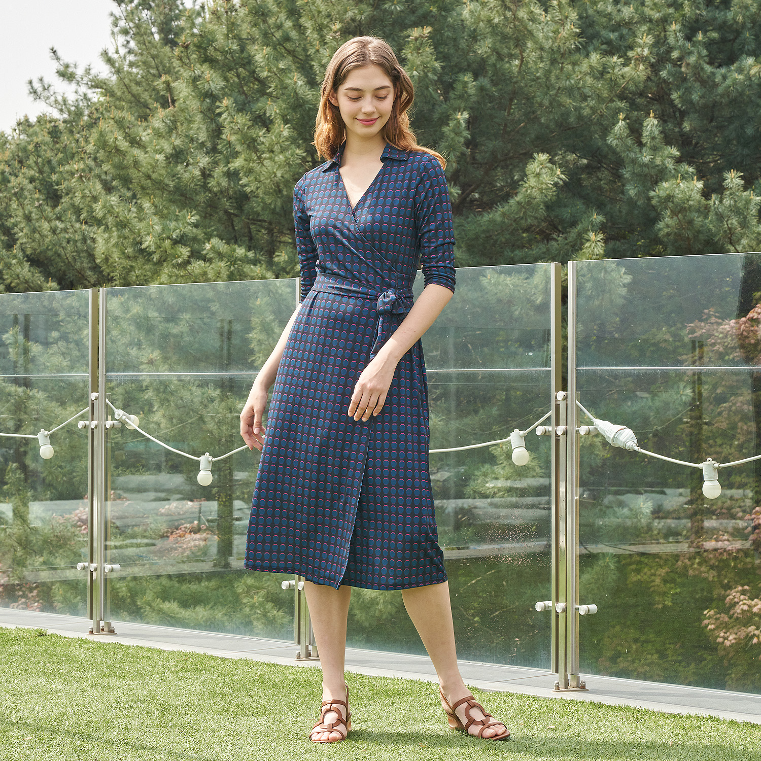 Lipbbam 바이립밤 크레오라 데로시 카라 3/4 롱랩 져지  롱 드레스 랩 원피스LDM11CE 이미지