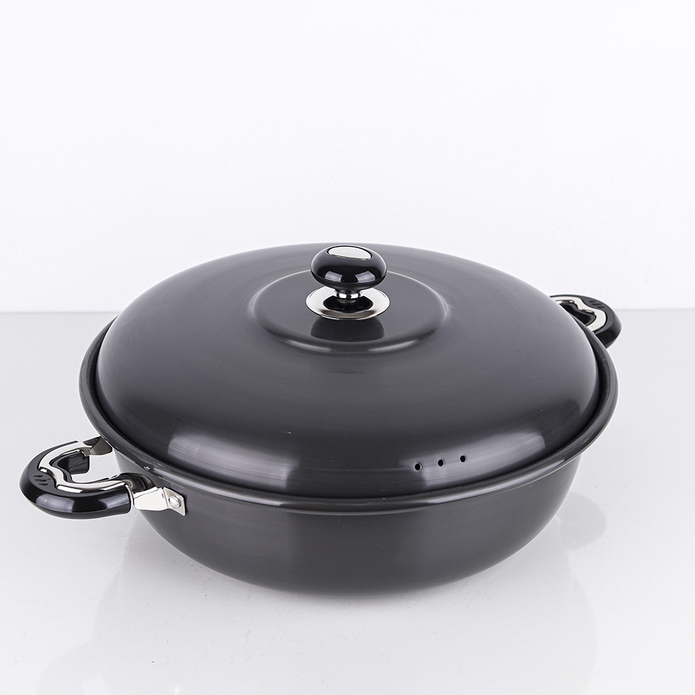 경질 만능 대형 찜기 찜솥 만두 랍스터 대게 킹크랩 대용량 3단 34cm 이미지 6