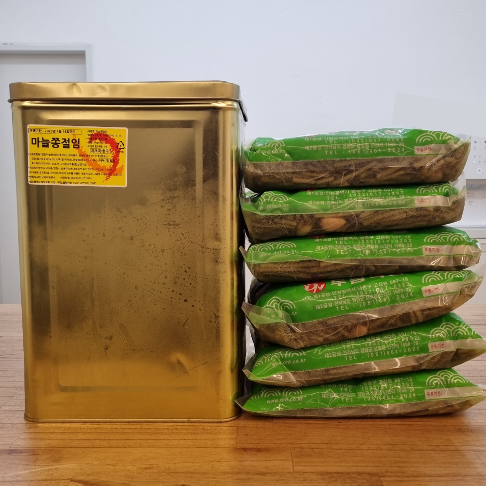 마늘쫑절임 장아찌 마늘쫑채 알마늘 삭힌 대용량 가정용 업소용 식당 도매 500g, 2개 - 상세 이미지 2