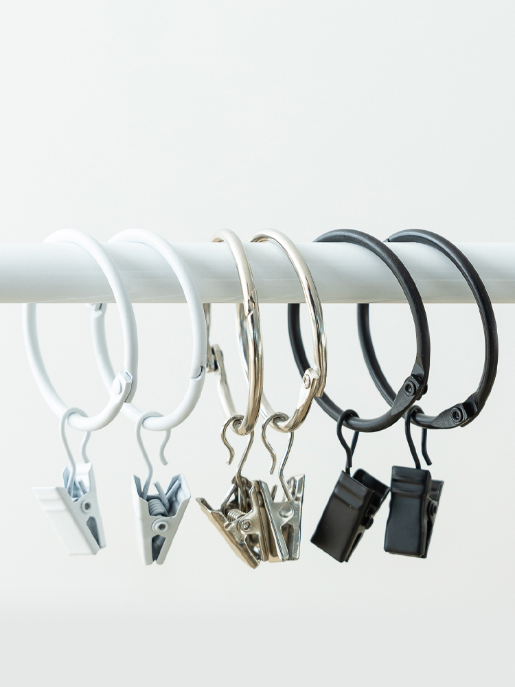 할메이드 커튼 압축봉 링 고리 걸이 오픈형 링집게 25mm 1p