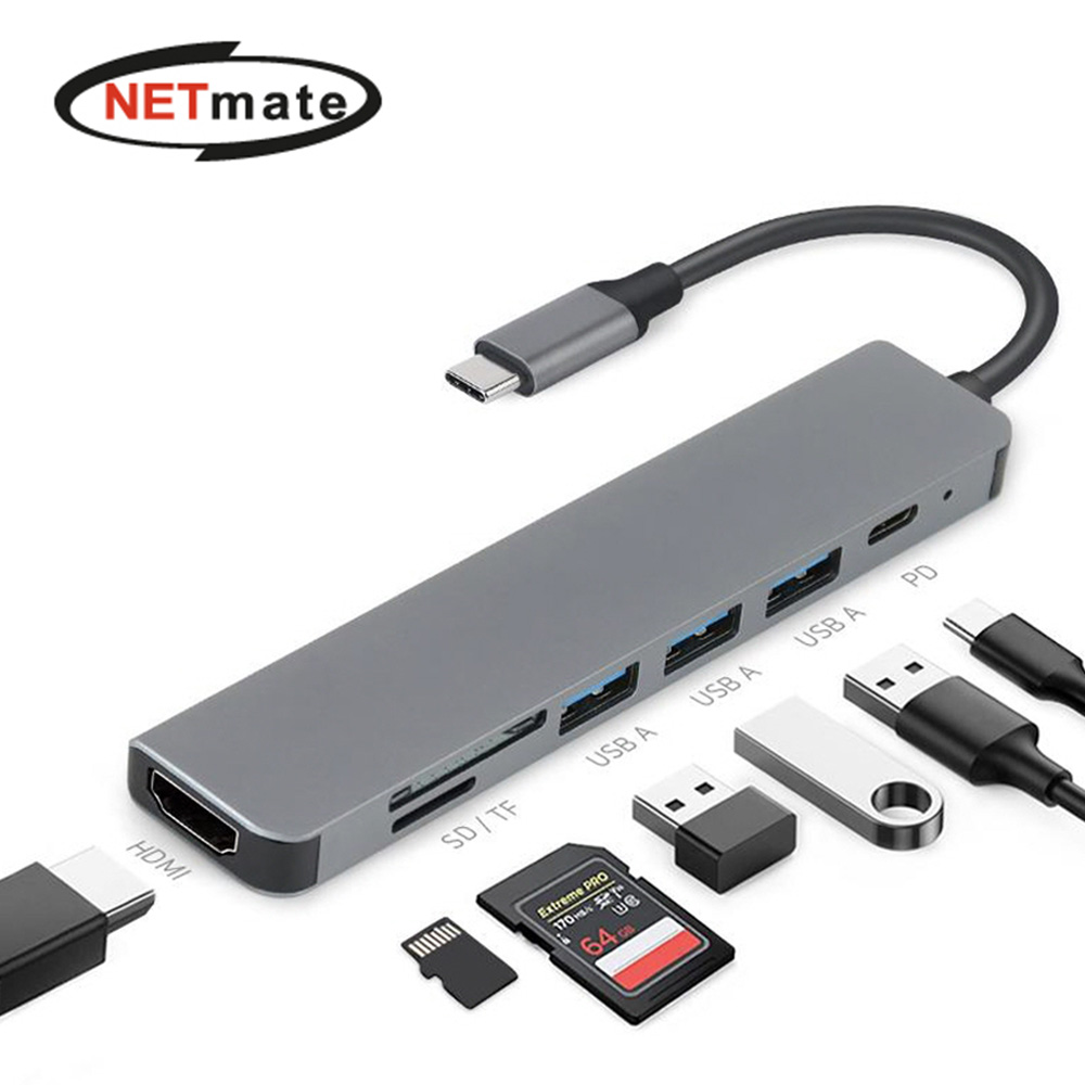 C타입 M1 M2 M3 M4 맥북에어 아이맥 아이패드 USB 허브 멀티포트NM-TCM01