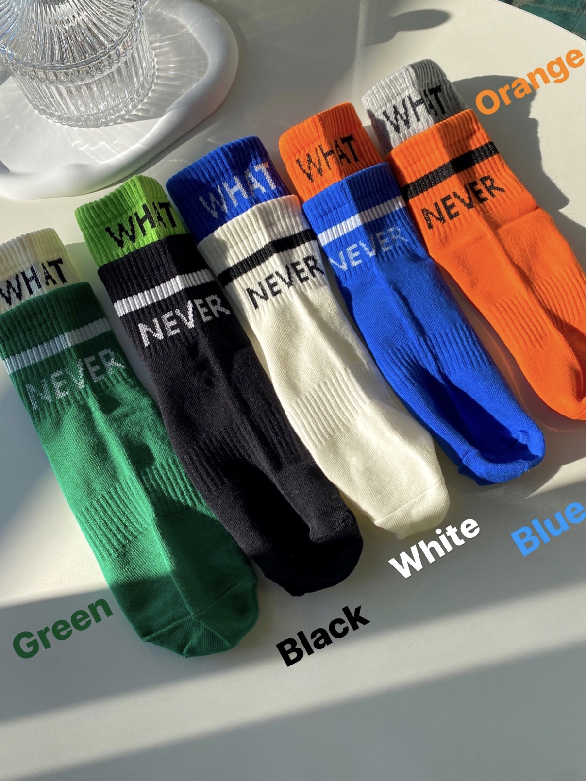 투톤 왓에버 삭스 (2켤레) 5COLOR 양말 중목양말 에이오알닷 이미지 7