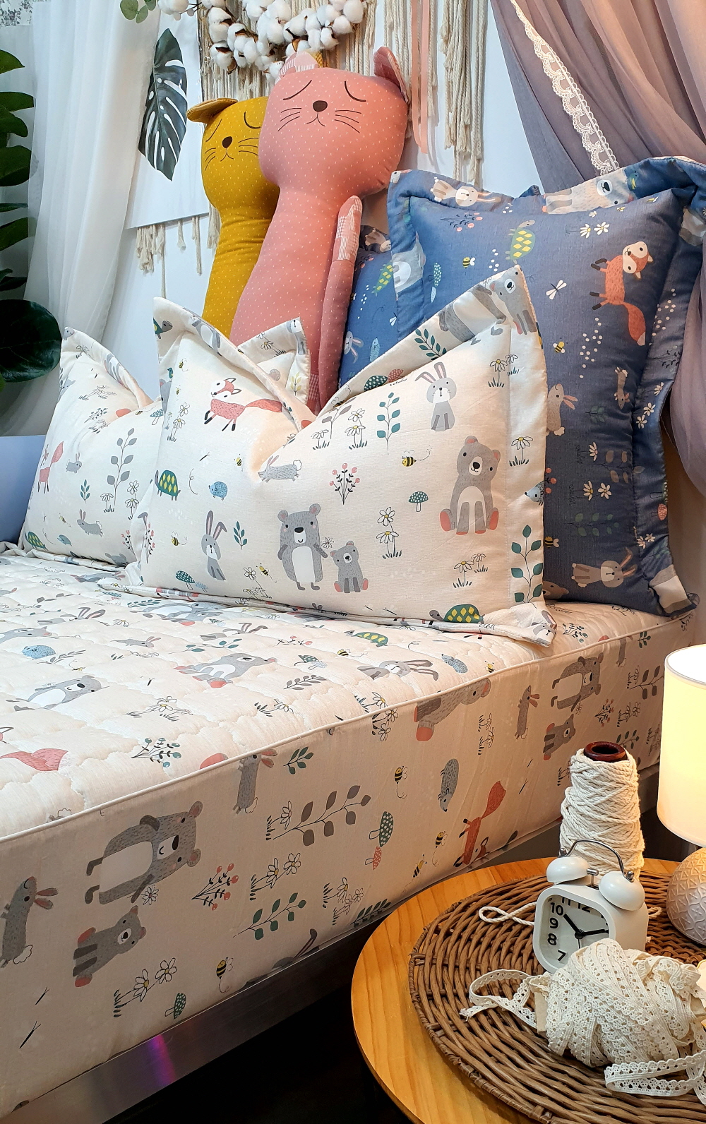 모달 누빔 침대 매트리스 커버 슈퍼싱글 맞춤